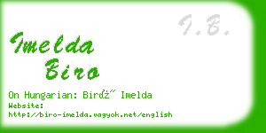 imelda biro business card